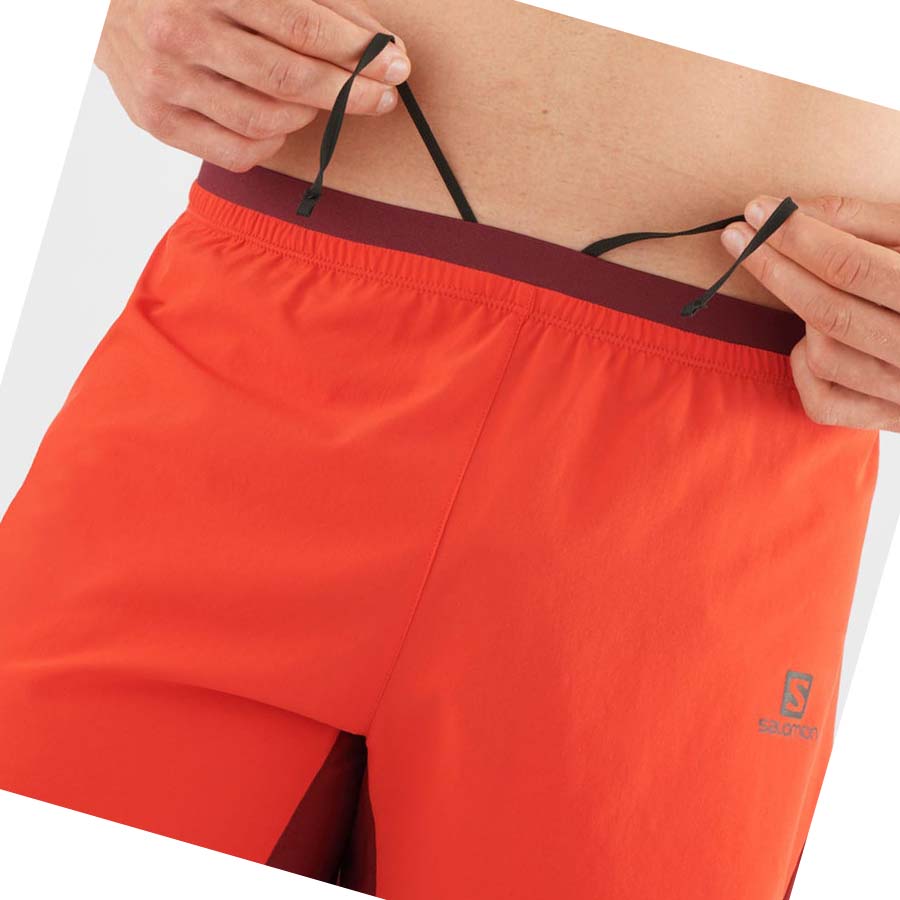 Bermudas Salomon CROSS 5'' Hombre Naranjas | MX 3169CTV